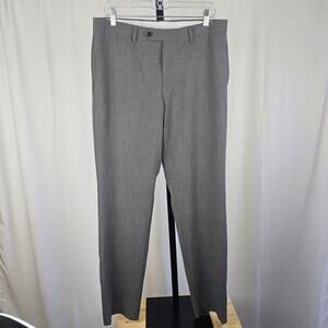 Ralph Lauren Modern Tailored Slim Fit Micro Check Dress Pants Gray 34x32 Mens